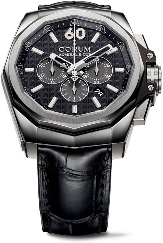 Corum Admiral's Cup Automatic Chronograph Titanium Mens Strap Watch 132.201.04/0F01 AN10
