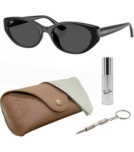 Amazon.com: Ray-Ban RB4457D Sunglasses, Black/Grey Gradient, 55 mm