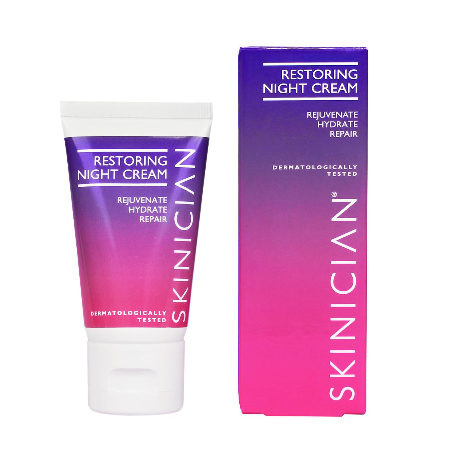 SKINICIAN Advanced Restoring Night Cream - Anti-Ageing Face Cream with Vitamin C - Regenacell Formula for Younger Looking Skin in 4 Weeks - Evening Skincare - Vegan & Cruelty Free (50ml)