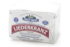 WISCONSIN CHEESE MART Chalet Cheese Limburger Liederkranz Cheese Block 4-Pack | (4) 6 oz Blocks | Bold & Pungent Authentic Liederkranz Limburger Cheese - Ships Cold