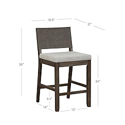 Nathan James Linus Modern Upholstered Counter