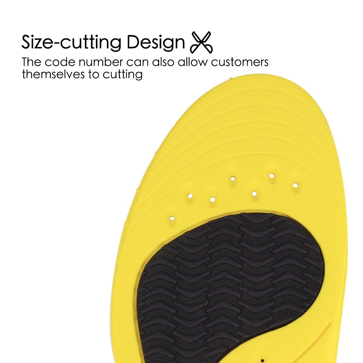 HLYOON Sport Trainer Athletic Cushioning Arch Support Shoe Insoles Excellent Shock Absorption for Arch Support,Gray flocking cloth and PU+TPU, High elasticity and Quick-drying (UK Woman\'s (3-8))