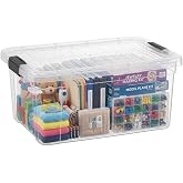 Superio 21 Quart Clear Plastic Storage Boxes with Lids, Stackable Organizer Containers, BPA-Free Storage Bins for Home, Office, School &amp; Dorm, 1 Pack