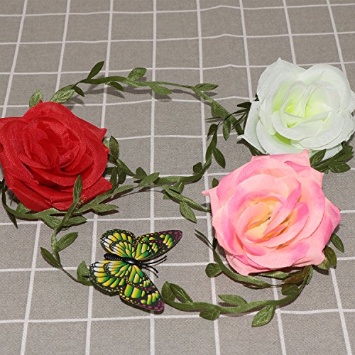 VAPKER 252 Ft Artificial Vines Fake Foliage Mini Leaf Plant Garland DIY Fake Hanging Plants Silk Ivy Garlands Simulation Green Leaves for Wedding Wall Crafts Party Decor - Thumbnail 2