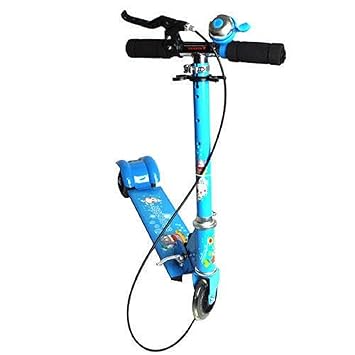 Bighub Foldable Kids Scooter for Boys with Bell and Led Light Tyres ( Red / Blue Or Green Color Kids Scooter )