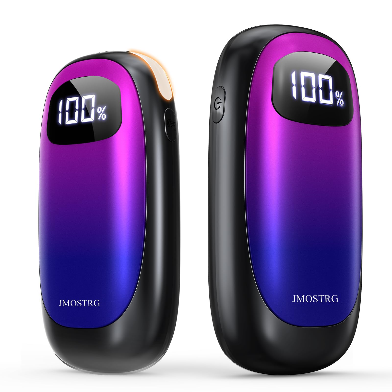 Hand Warmers Rechargeable 2 Pack, Electric Dual-Sided Heating with LED Display & Flashlight, Max 127℉, 13Hrs Long Lasting Pocket Heater for Raynauds, Hunting Essentials, Golf Gifts for Men Women Image