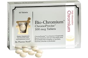 PHARMA NORD Bio-Chromium 100mcg | 10x Better Absorption | Patented Formula for preventing Cravings | ChromoPrecise Organic Chromium Supplement | Manufactured to Pharmaceutical Standards (60)