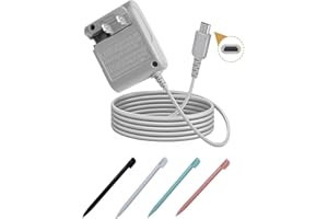 GUBASA DS Lite Charger Kit Compatible with DS Lite 100-240V Wall Plug Adapter with 4 Stylus Pen for DS Lite