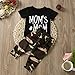 Ec Newborn Baby Boy Letter O Neck T shirt Tops Camouflage Pant Outfits Clothes Set (12Months, Black)