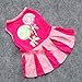 NEJLSD Candy Heart Circle Pattern Puppy Dog Doggie Apparel Clothes Hoodies Skirt Dress (S, Hot Pink)
