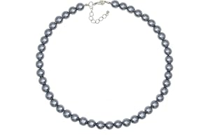 iSPECIAL Colorful Glass Bead & Pearl Choker Necklace Statement Jewelry for Women Long String of Pearls Necklace Fake Pearl Necklaces