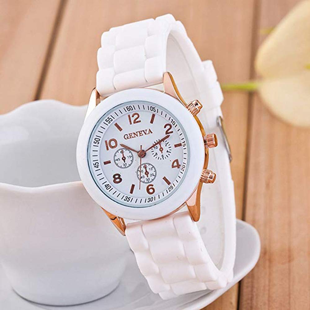 CdyBox Women Men Ladies Fashion Luxury Silicone Quartz Watch Unisex Jelly Wrist Watch