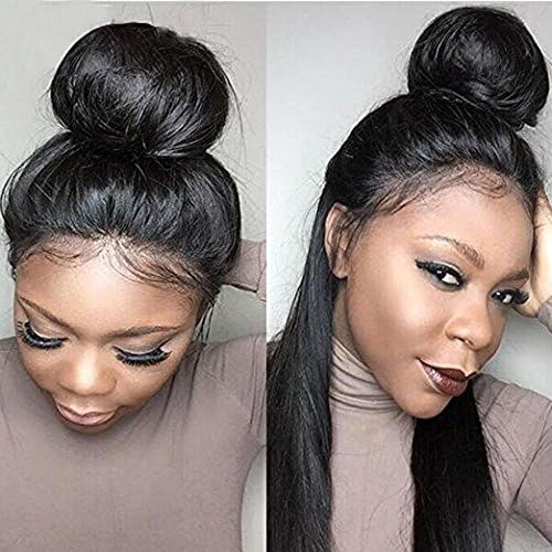 Isshin 8A 130% Density Full Pre Plucked 360 Lace Frontal Human Hair Wigs Brazilian Remy Hair Straight With Natural Hair Line 16inches