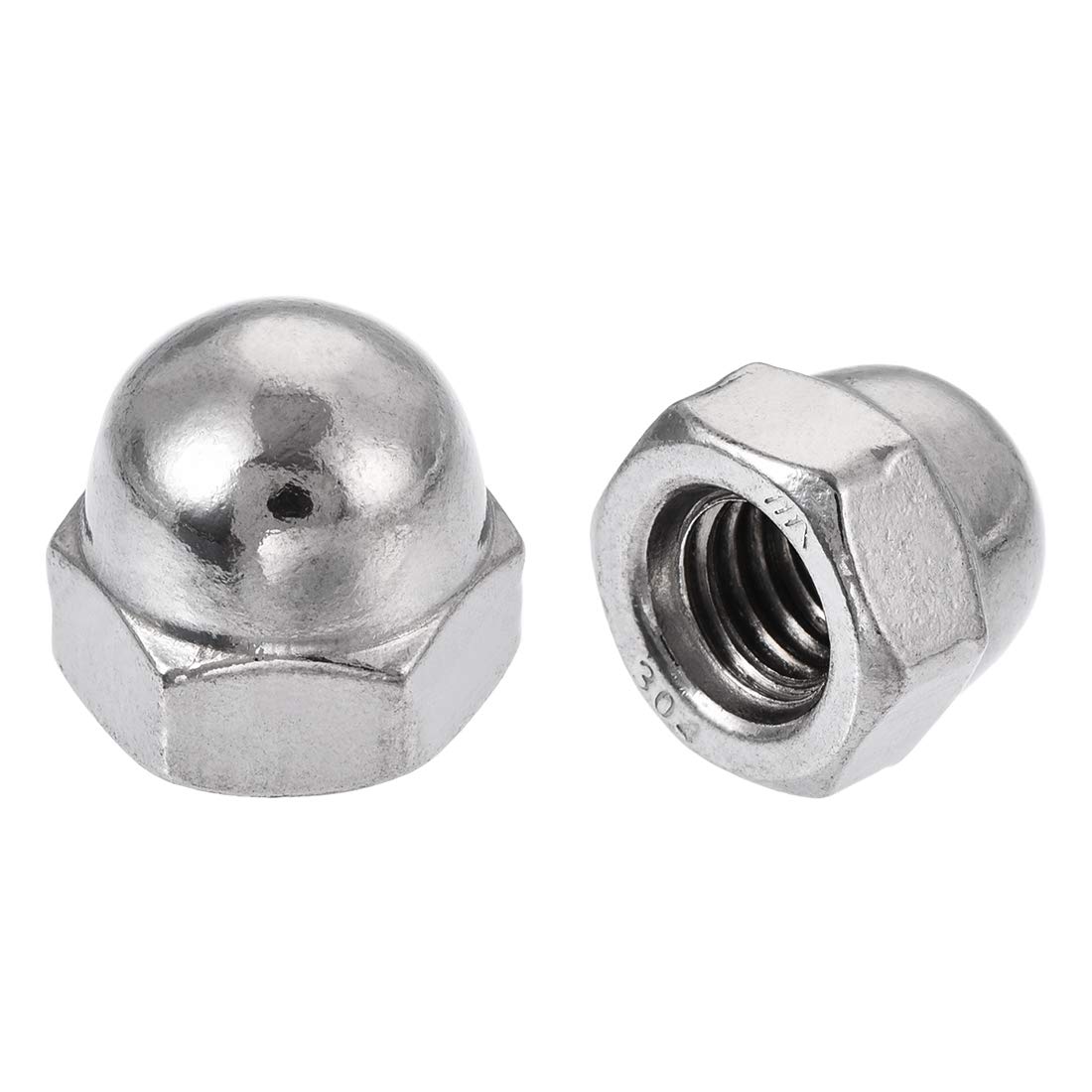 uxcell Acorn Hex Cap Nuts 10Pcs 3/8"16 Dome Nuts Stainless Steel
