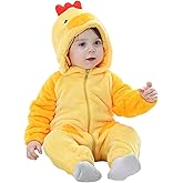 MERRYJULY Baby Toddler Chicken Costume Animal Warm Halloween Costumes For Babies Toddler Boys Girls Onesie Pajamas Outfit