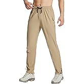 baleaf Men's Hiking Pants Lightweight Quick Dry Water Resistant Elastic Waist Cargo Pants with Zip Pockets for Outdoor