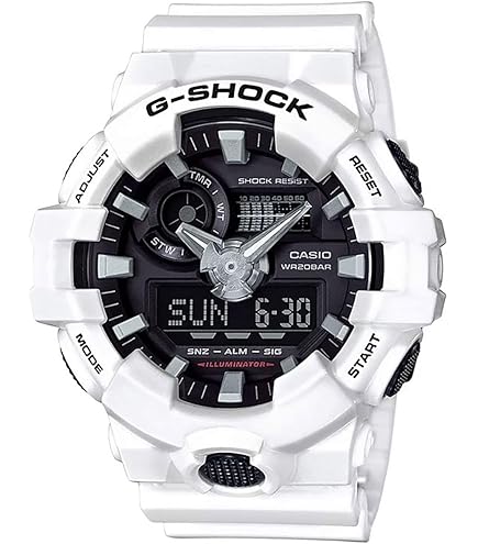 Amazon.com: Casio Men's G Shock GA700-7A White Resin Japanese