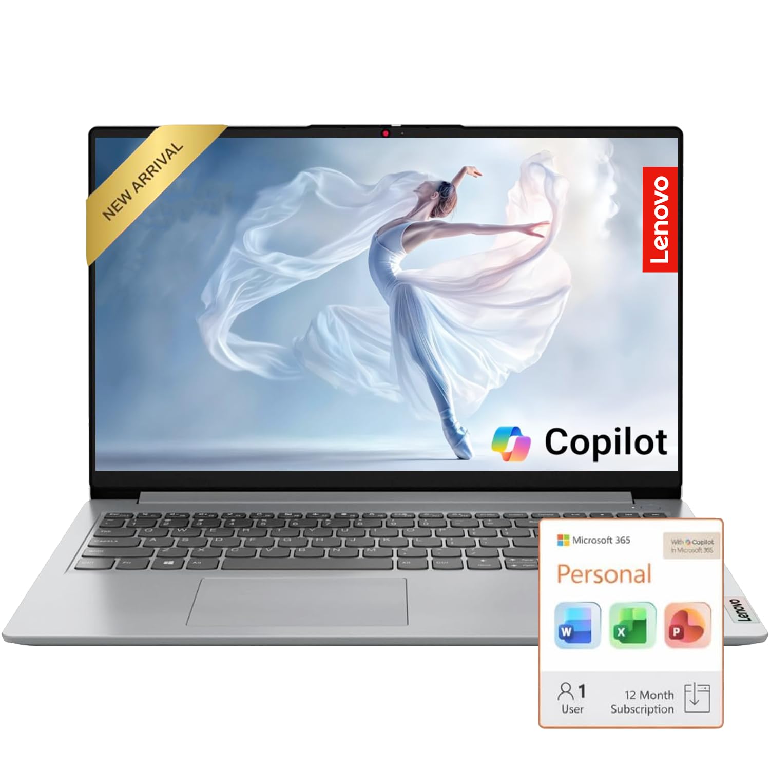 Lenovo IdeaPad 15.6" FHD Laptop with Microsoft 365 • 2026 Edition • Intel 4 Cores N100 CPU • 1.1TB Storage (1TB OneDrive + 128GB SSD) • Military-Grade • Windows 11