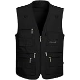 Lentta Men's Fishing Vest Summer Outdoor Lightweight Work Photo Vest 16 Pockets