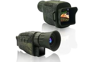 PeakPursuit 7 Levels IR Infrared Adjustable Night Vision Monocular, 1.5Inch 36Mp 4k Night Vision Goggles, Starscope with 5X Z