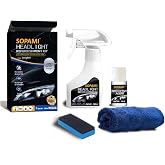 SOPAMI Automotive Headlight Restoration Kit - 6.09Fl Oz | Oxidized and Yellowed Automotive Headlamps Blurring Enhanced Crystallization Coating Refurbisher,Maximum Gloss &amp; Shine
