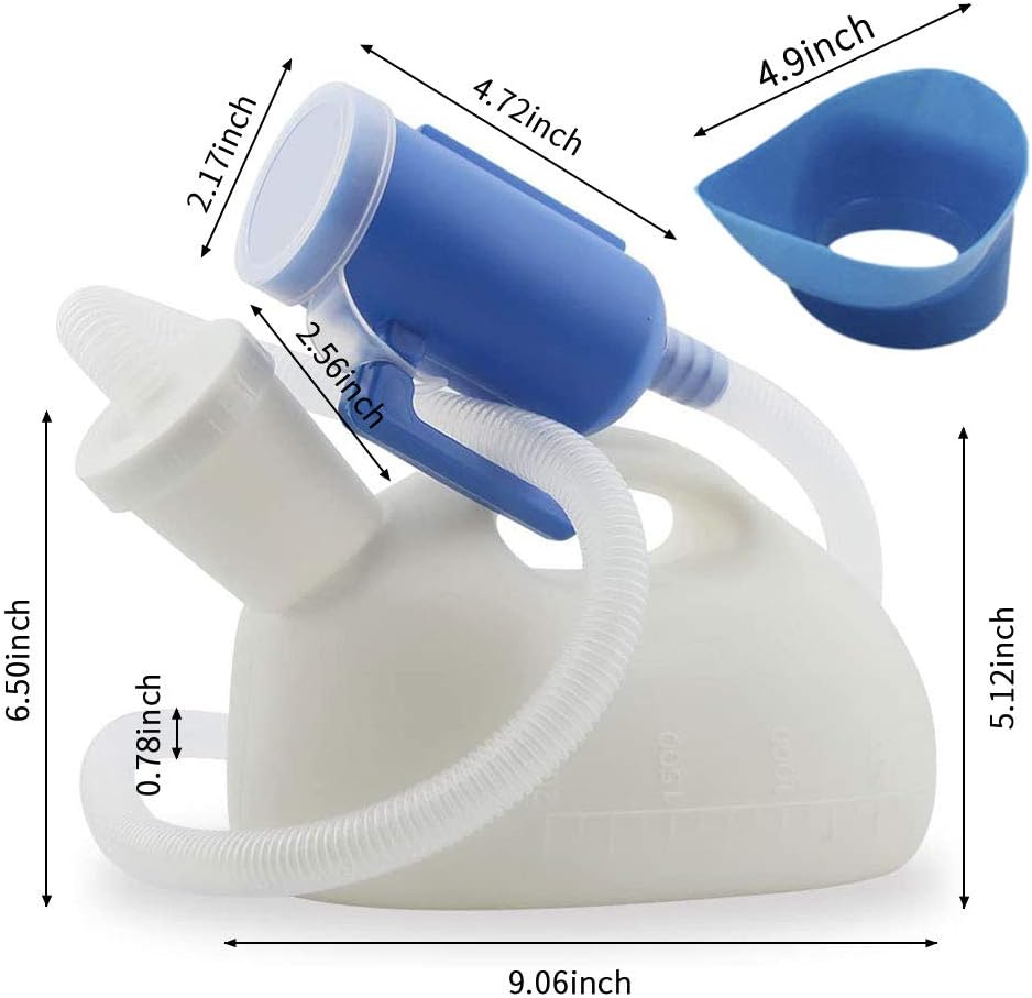 Urinal Unisex Bottle,SHCONG Plastic Emergency Mobile Urinal with Hand