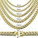 Premium 14KT Gold Plated Stainless Steel Heavy Solid Miami Cuban Link Chain. Secure Box Lock. 30