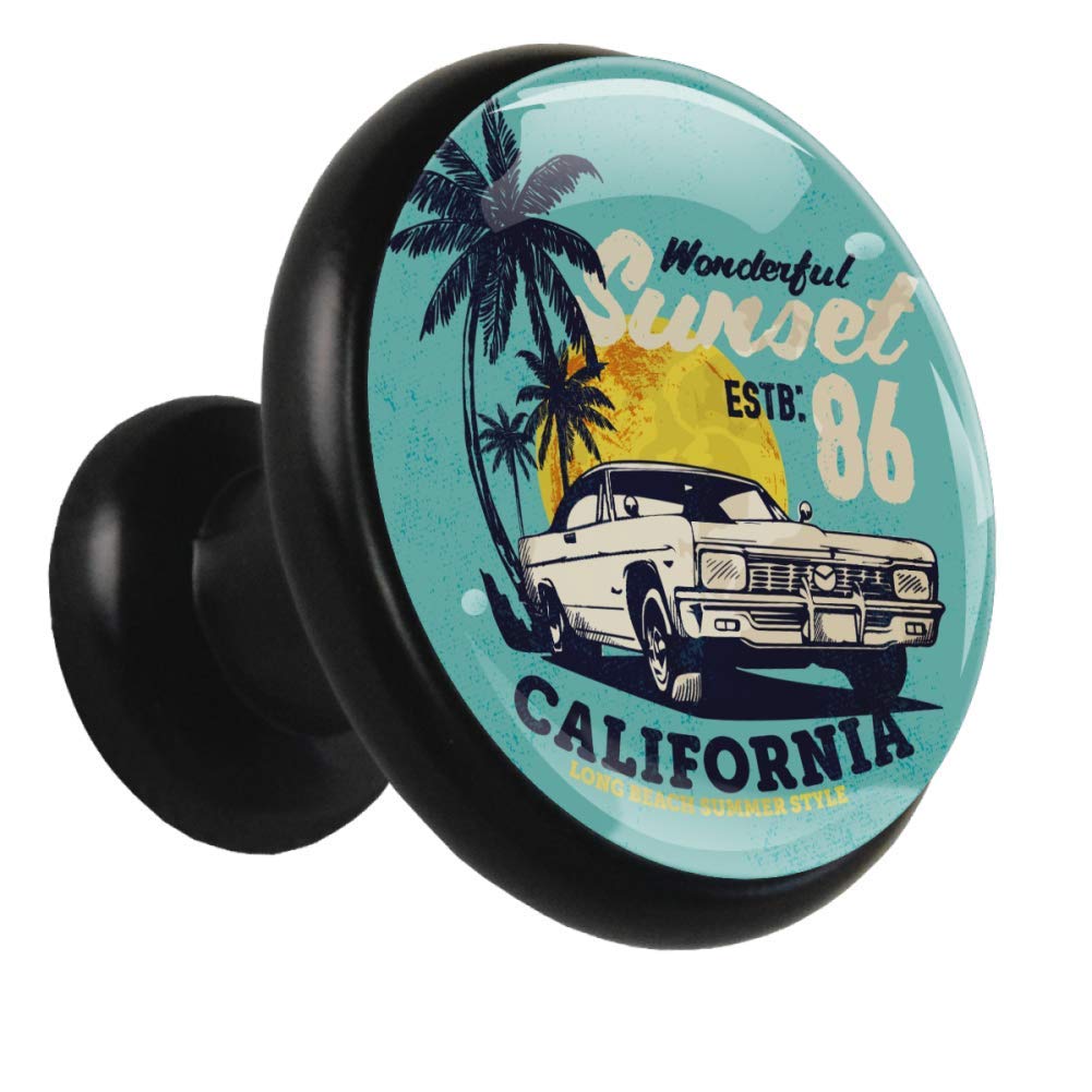 Schrankknöpfe schwarz Retro Auto Surfen Garderobenknöpfe Klare ...