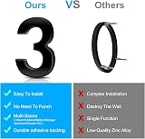 Vicloon 3D Self Adhesive Mailbox Numbers 3 Inch Black ABS Acrylic view 5