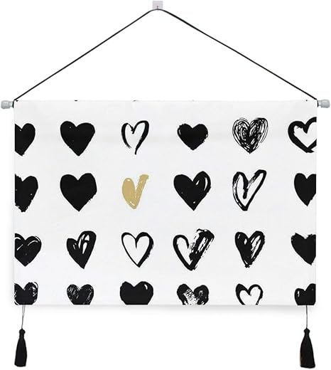 Amazon Co Jp Mimutiタペストリー 愛の小さなハートアイコンヒップスタープリント 壁掛けポスター おしゃれ インテリア モダン 多機能 お店 壁や窓の飾り 個性ギフト 新居祝い ホーム キッチン