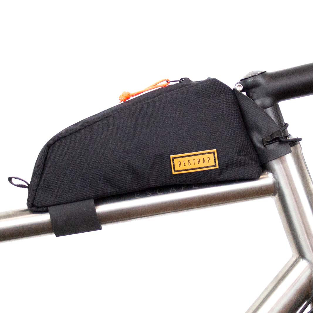 Restrap Top Tube Bag Luggage Bag for Bicycle Accessories Unisex Adult, Black