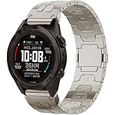 synsing 26mm Titanium Magnetic Metal Quick Fit Band Compatible for Tactix 8 51mm/Instinct 3 50mm/Fenix 8 51mm/Fenix 7X Pro,22mm Band for Tactix 8 47mm/Descent G2/Fenix 8 47mm