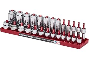 HANSEN GLOBAL Hansen Socket Organizer 3/8" Drive SAE Socket Holder - 3801