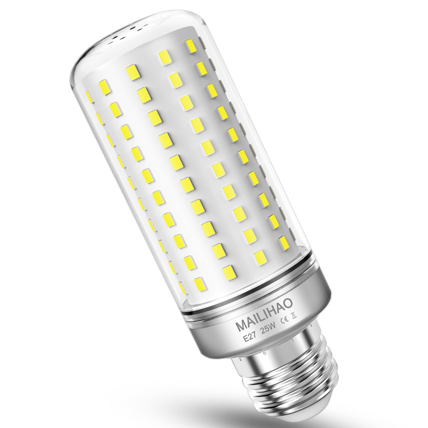 MAILIHAO 25W LED Corn Light Bulb, 5000K Daylight White 2500 lumens 200W Equivalent to Light Bulbs Not dimmable E27 Edison Screw, 1-Pack