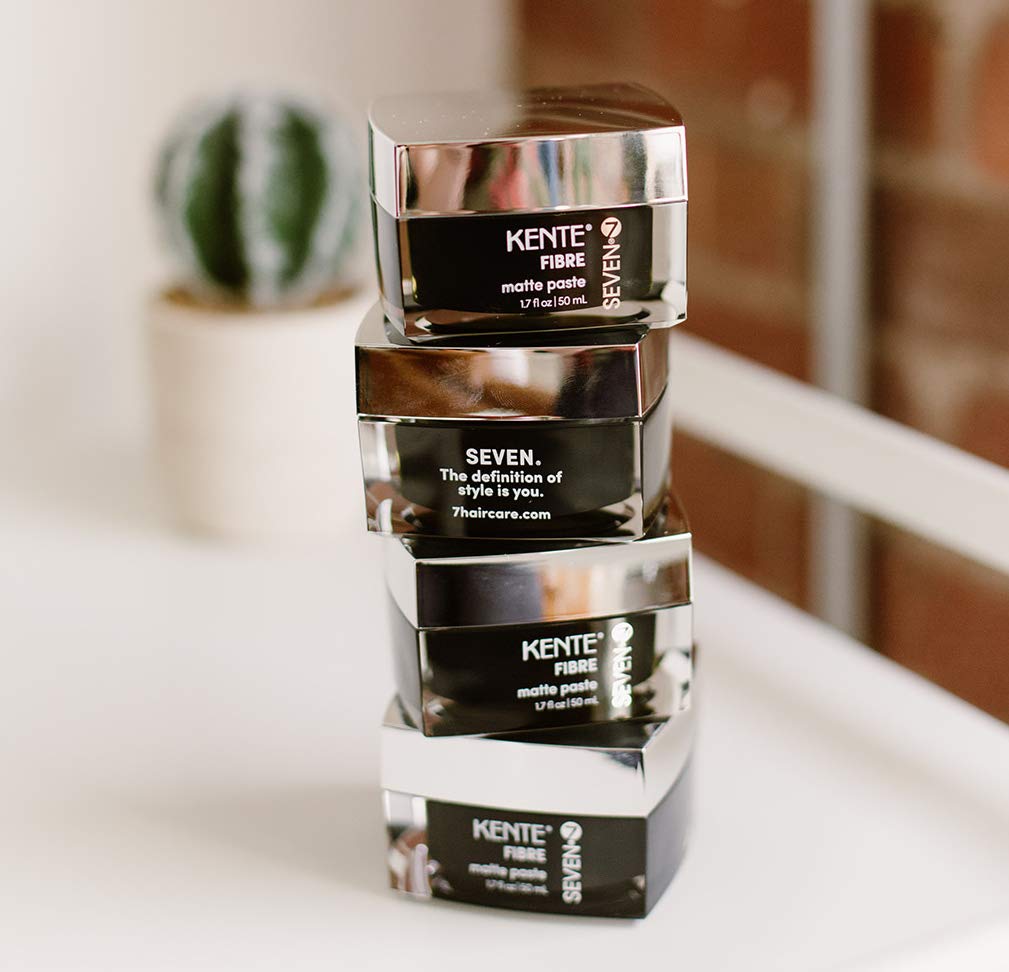 SEVEN Kente Fibre Matte Hair Paste, Sculpting & Styling for Women & Men, High Hold, Natural Finish, Texture & Shape, Hair Clay & Wax Alternative, 1.7 fl. oz.