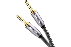 DuKabel Top Series Long Audio Cable 16 Feet (5 Meters) - Shielded Long Aux Cable Cord 3.5mm Male to Male Stereo Cable Cord/Cr