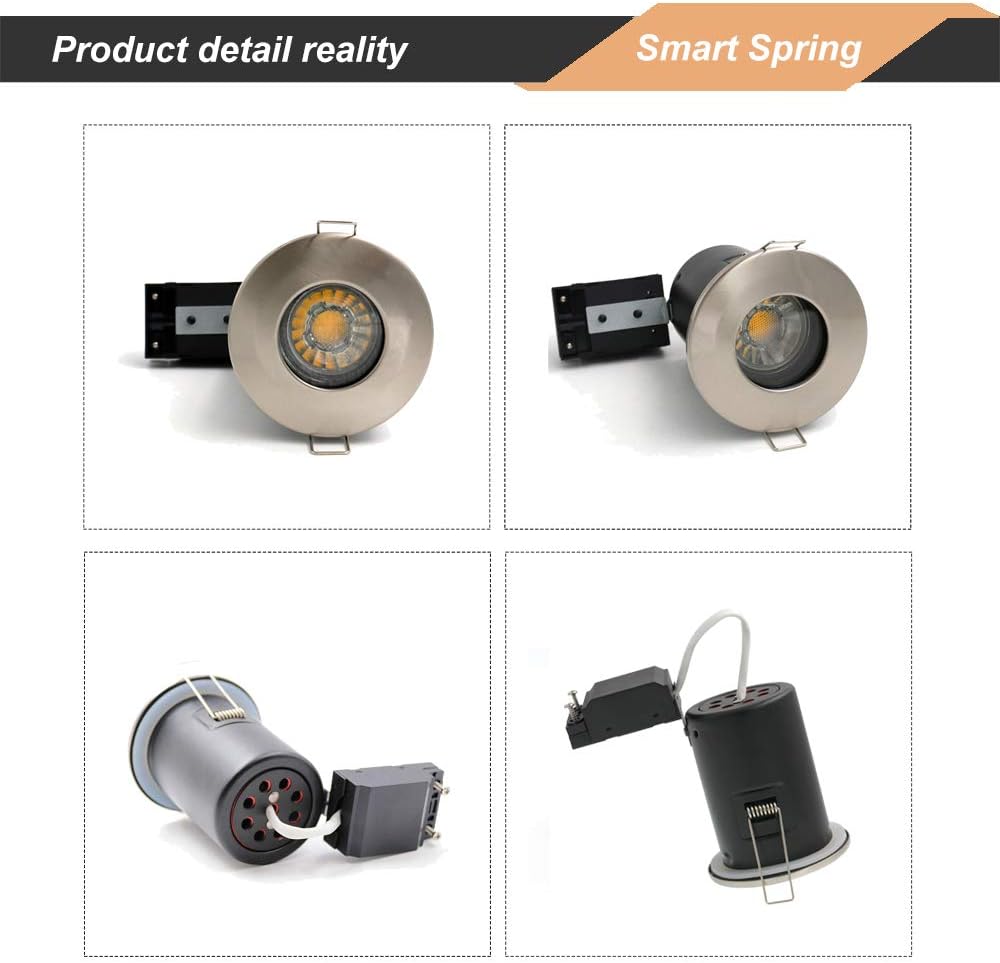 Recessed Spring Bulb Smart Spring® Bathroom Fire Rated Downlight IP65 Recessed Downlight ...