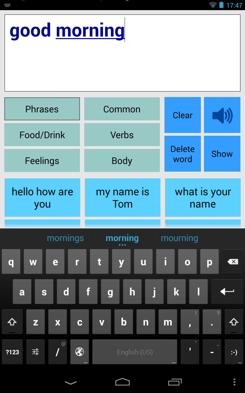 Speech Assistant AAC Appstore for Android
