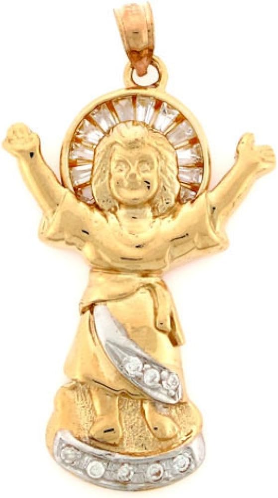 Jewelry Liquidation 10k Gold Divino Nino Jesus CZ Religious