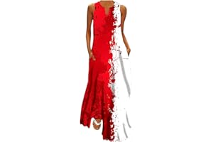 FEANCEY Summer Maxi Dresses for Women 2023 Casual Boho Sundresses Sleeveless Elegant Long Dress Beach Vacation Party Dresses