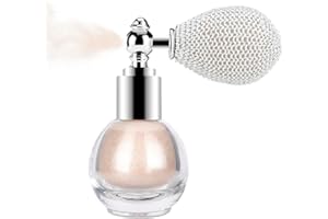 KYDA Highlighter Powder Spray, High Gloss Glitter Spray, Sparkling Powder Makeup, for Face and Body Glitter Cosmetic-Champagne Gold