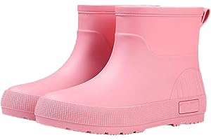 Women’s Rain Boots Ankle, Waterproof Chelsea Boots for Women, Short Rubber Rain Booties with Non-Slip Traction, Lightweight G