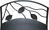 Inglenook Metal Black Log Holder Firewood Coal Rack Vintage Leaf Design view 2