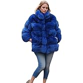 Lisa Colly Women's Winter Parka Coat Overcoat Long Sleeve Faux Fur Coat Jacket