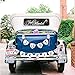 Just Married Car Window Decal & Just Married Bunting Banner Bundle, Konsait Just Married Car Sticker (7×23in) with Garland Banner for Wedding Honeymoon Car Decoration Newlywed Wedding Gift