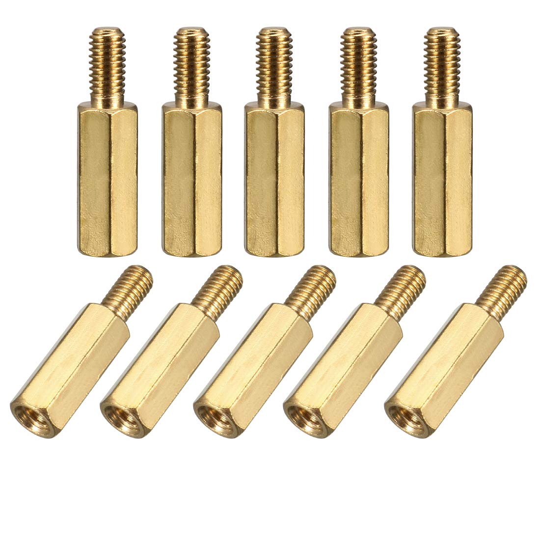 uxcell M2 MaleFemale Brass Hex PCB Motherboard Spacer Standoff Screw