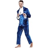 ATTBEA Blue 60s Costume Groovy Costumes Swinge rFor Men 1960s Movie Halloween CostumesSpy Costume Adult