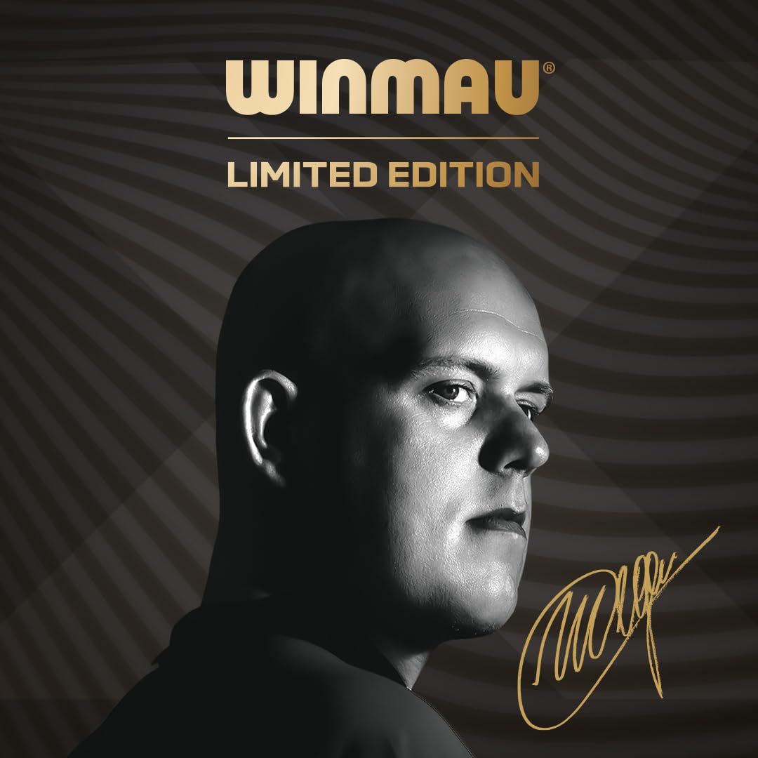 WINMAU – Michael Van Gerwen MvG - EvoX 22.5g Professional Darts-Set mit Dart Flüge und Schäfte 6