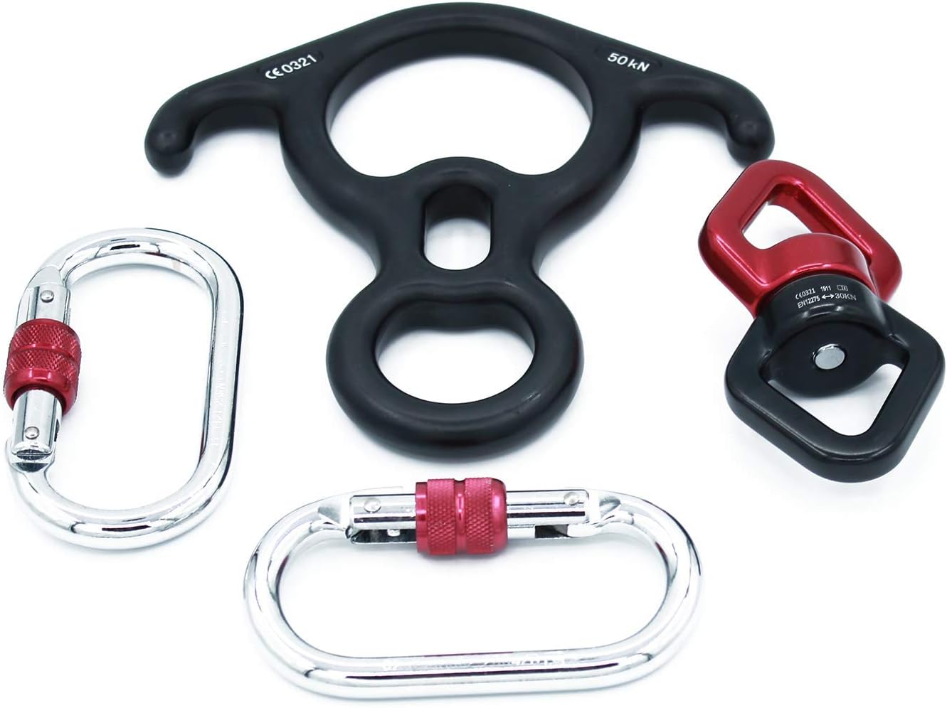 ColouredPeas Aerial Silks and Climbing Hardware Deluxe Equipment Set Rescue Figure 8 & Rope Swivel for Aerial Yoga Hammock, Mountaineering Swivel : Sports & Outdoors