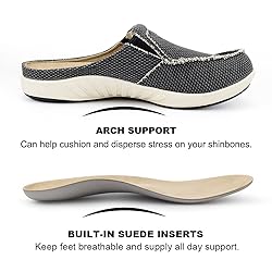 Mens Slippers with Arch Support, Canvas House
